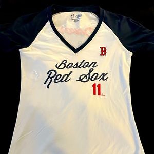 S - Boston Red Sox Devers Women’s VNeck Shirt